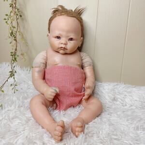 Linda Murray ADG Purple Eye Ginger Hair Silicone Weighted Baby Girl Doll 20 In